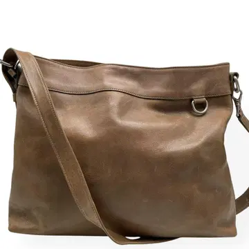 고품질 MARGARET HOWELL 숄더백 가죽 브라운 천연 가죽