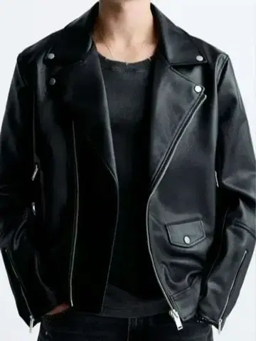 [ 새상품급 ] ZARA 인조 가죽 더블 라이더 자켓