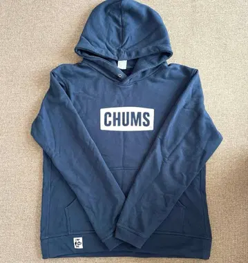 CHUMS 네이비 후드티 L 사이즈 남성용 속기모