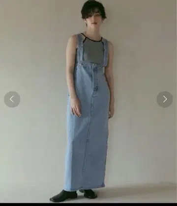 ETRE TOKYO 에드윈 하이라이즈 서스펜더 스커트