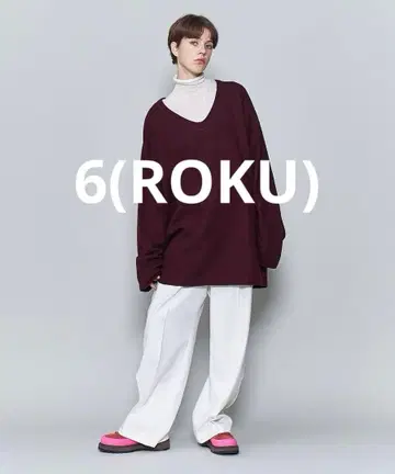 24AW 6(ROKU) 울 보일 빅 니트 풀오버 스웨터