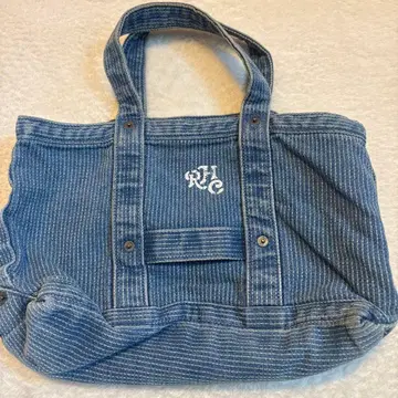 론 헤르만 데님 스트라이프 토트백