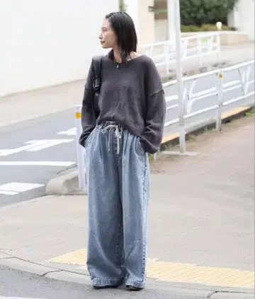 저널 스탠다드 이지 데님 와이드 팬츠