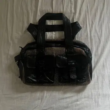 CHRIS&TIBOR 레더 니트 보스턴 백