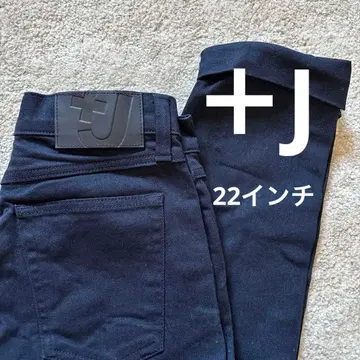 +J 유니클로 셀비지 슬림 스트레이트 청바지 블루 56cm