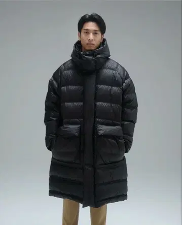 롱 다운 자켓 블랙