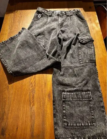 NIN 9090 그레이 카고 데님