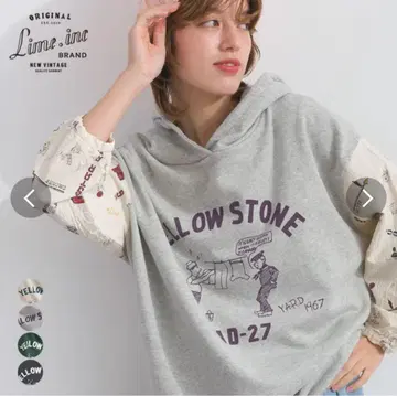 limeinc 라임잉크 칼리지 로고 빅 실루엣 맨투맨 후드티