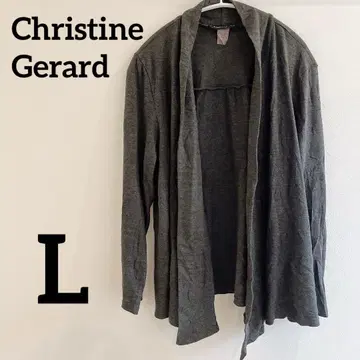 Christine Gerard [ L ] 다크 그레이 가디건 겉옷 그레이