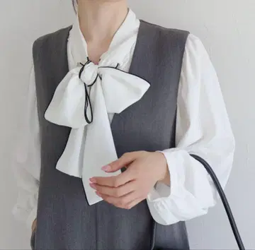 보타이 리본 블라우스 세레모니 블라우스