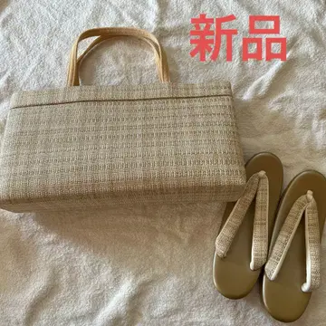 [ 새상품 ] 순수 실크 오비지 사용 여름용 조리 백 세트