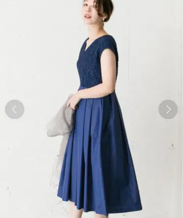 kaene 레이스 x 메모리 원피스 네이비