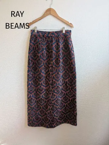 레이빔즈 파일 자카드 타이트 스커트