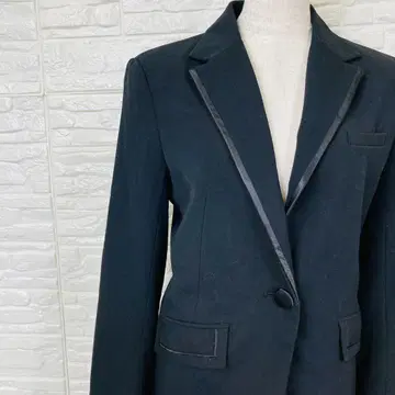 오조크 테일러드 자켓 블랙 38 도트 무늬 안감 [ 1587-19 ]