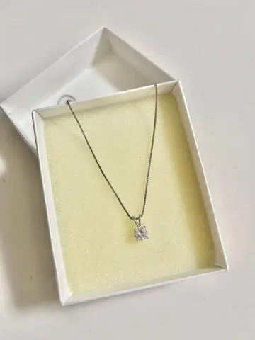 실버 다이아몬드 컷 목걸이