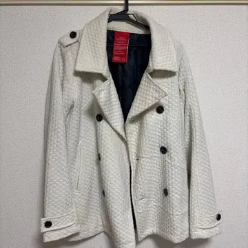 화이트 더블 브레스트 체스터 코트 사이즈 1