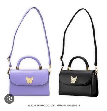 산리오 쿠로미 2way 숄더백 퍼플 블랙