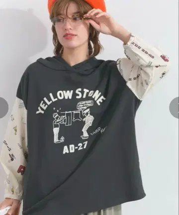 limeinc 라임인크 칼리지 로고 빅 실루엣 맨투맨 후드티