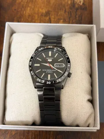 새상품급 SEIKO5 세이코 파이브 블랙 번개 자동 와인딩