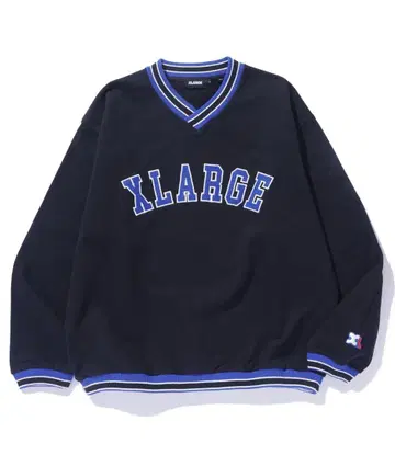 XLARGE 블랙 V넥 맨투맨