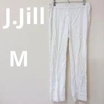 레어 J.Jill [ M ] 화이트 캐주얼 팬츠 허리밴딩