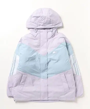 adidas 컬러 블록 다운 자켓 퍼플