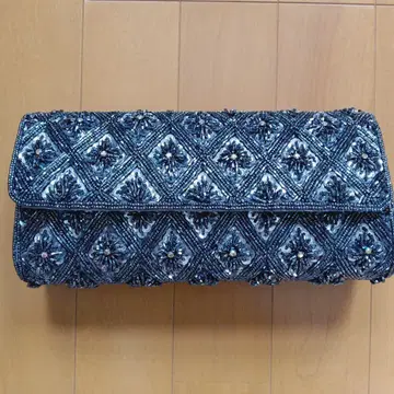 비즈 자수 블랙 파티 백