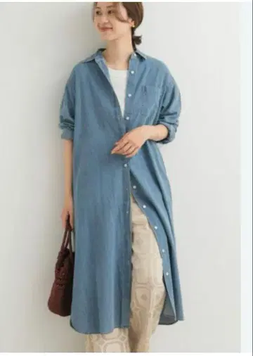 GAP 데님 블루 셔츠 원피스 XS