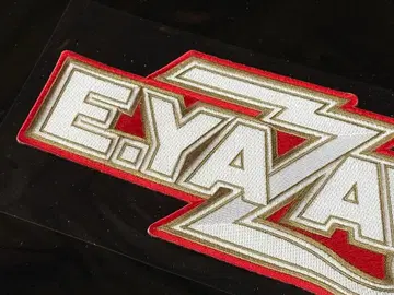 야자와 에이요시 E.YAZAWA BIG 자수 패치 씰 로고 화이트