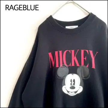 RAGEBLUE 디즈니 맨투맨 블랙 오버 사이즈
