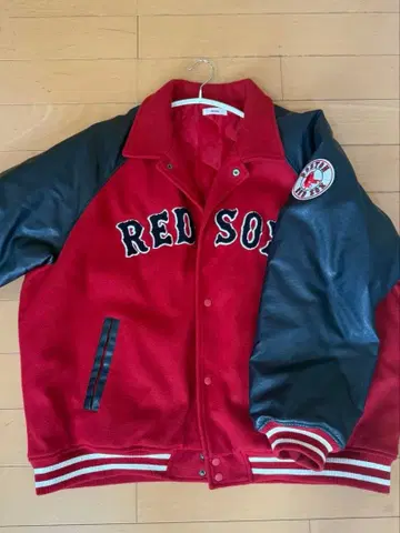 Perushu 바시티 자켓 레드 삭스