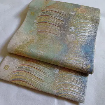 다색 파도 무늬 후쿠로 오비 스즈노야