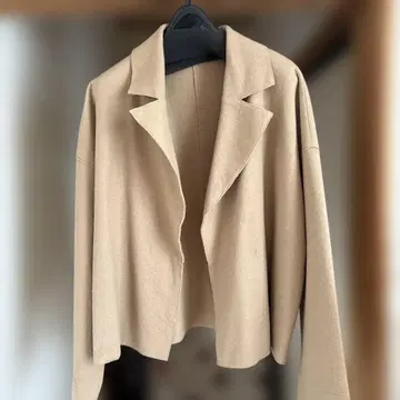 키이스 L 사이즈 44 베이지 숏 자켓 울 100%