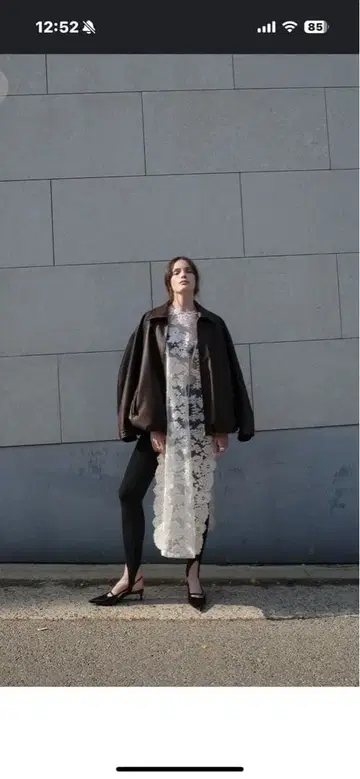 클라네 FAKE LEATHER BALLOON JACKET