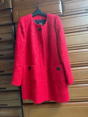 레리안 코트 레드 모헤어 울 9호