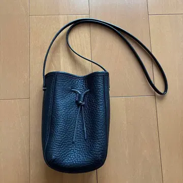 IDEE (무인양품) 토르콜 가죽 복조리 백 블랙