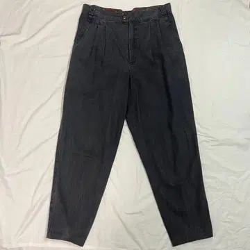 80s 유로 빈티지 서독제 선염 블랙 데님