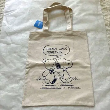 미사용 파밀리아 스누피 콜라보 토트백