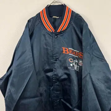 USA제 80s Chalk Line NFL 베어스 블루종 바시티 자켓