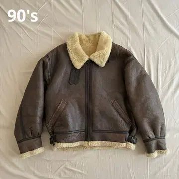 90s B-3 Flight Jacket Sheep Leather