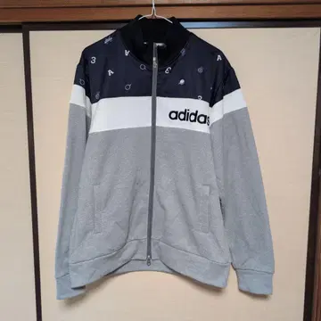 adidas 집업 자켓 그레이/네이비