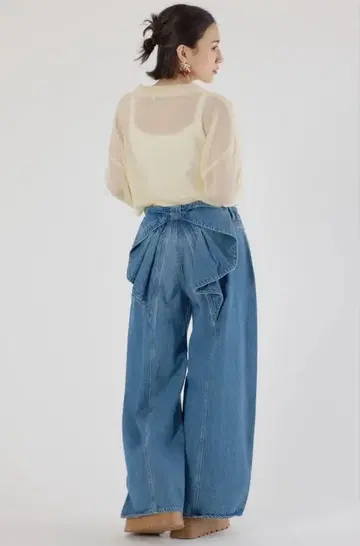 데님 와이드 팬츠