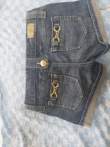 다크 블루 숏팬츠 골드 장식