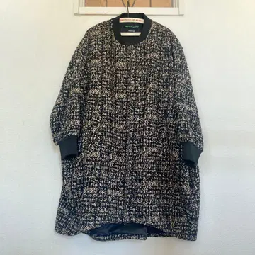 melange 트위드풍 롱 코트