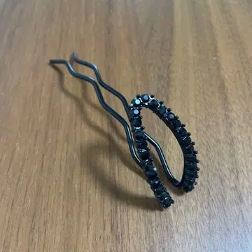 컴플렉스 비즈 헤어 액세서리 스틱 타입 블랙