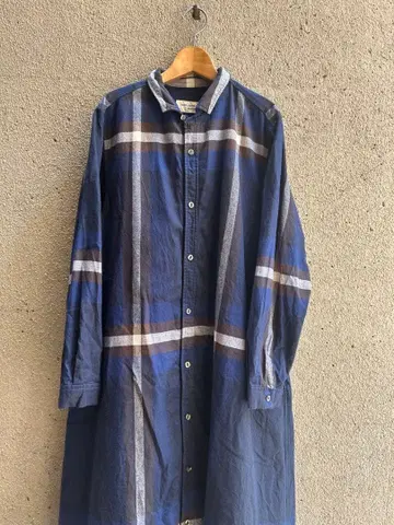 여성용 BEAMS BOY 체크 플란넬 셔츠 원피스