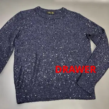DRAWER 드로어 스팽글 실크 100% 니트 스웨터