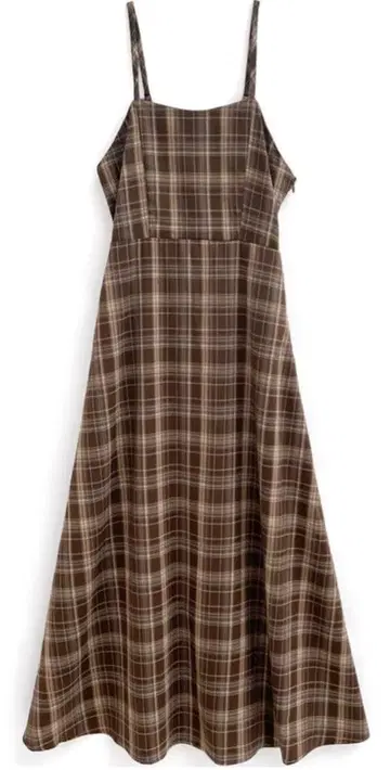 grl 체크 무늬 백 리본 롱 원피스[pu41]