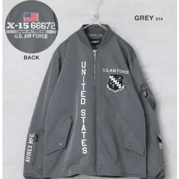 AVIREX MA-1 플라이트 자켓 X-15 그레이 6122139