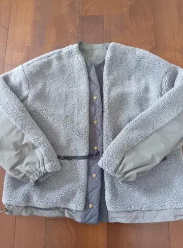 리버서블 보아 퀼팅 자켓